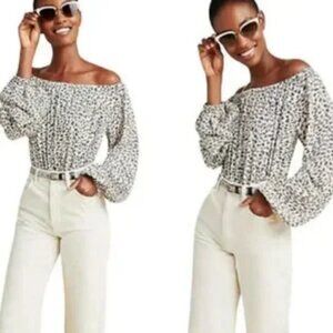 Anthropologie Cascais Balloon Sleeve Top Size Medium